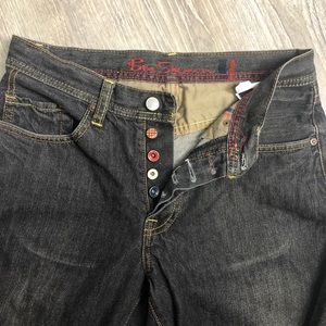 Ben Sherman Button fly jeans with detailed colorful buttons closure- size 30